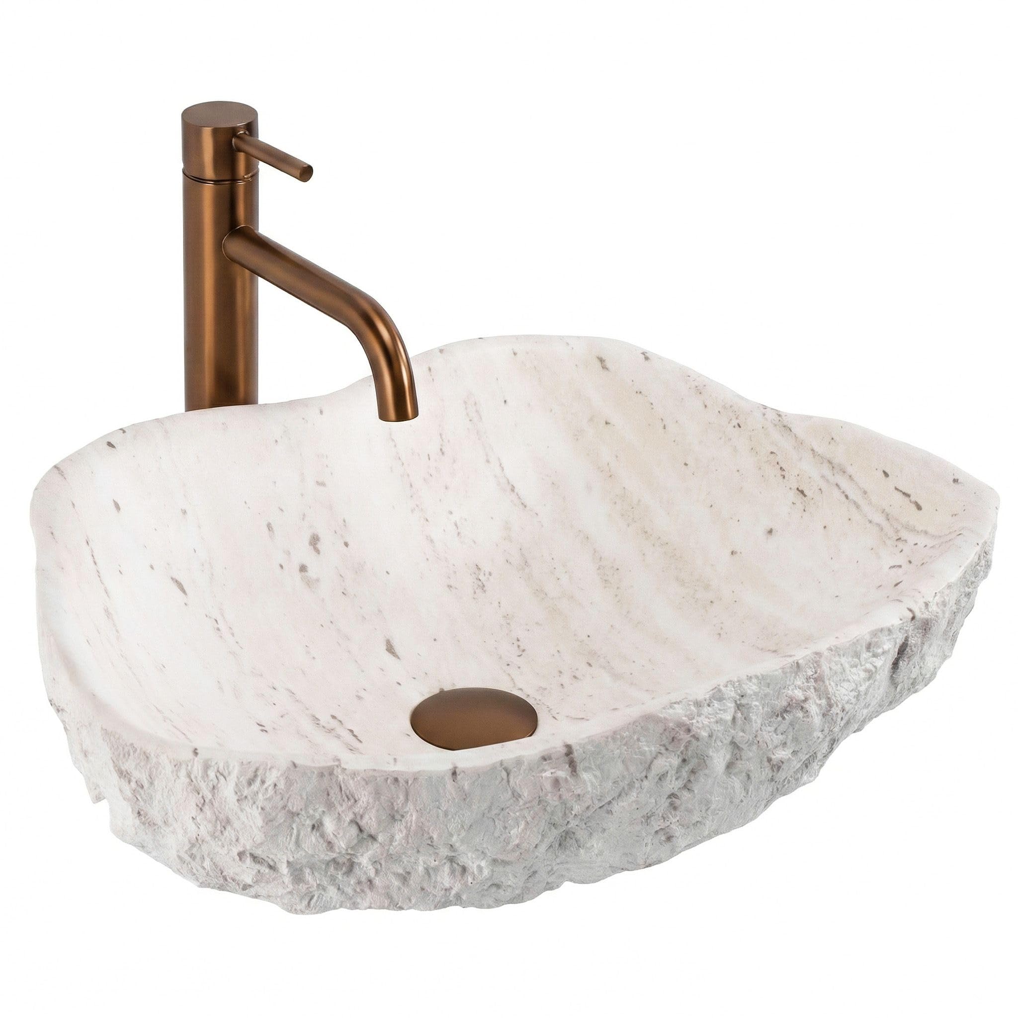 Lavabo Sobre Encimera Rea Isla Shiro Beige 49X37X13,5Cm