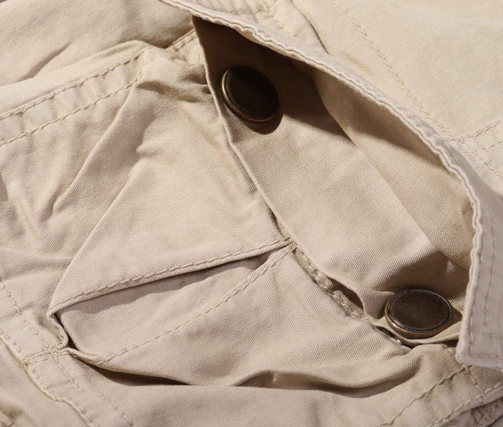 FOURSTEEDS Women's Cotton Butt Lift Multi-Pockets Camouflage Casual Twill Bermuda Cargo Shorts with Belt - Image 3