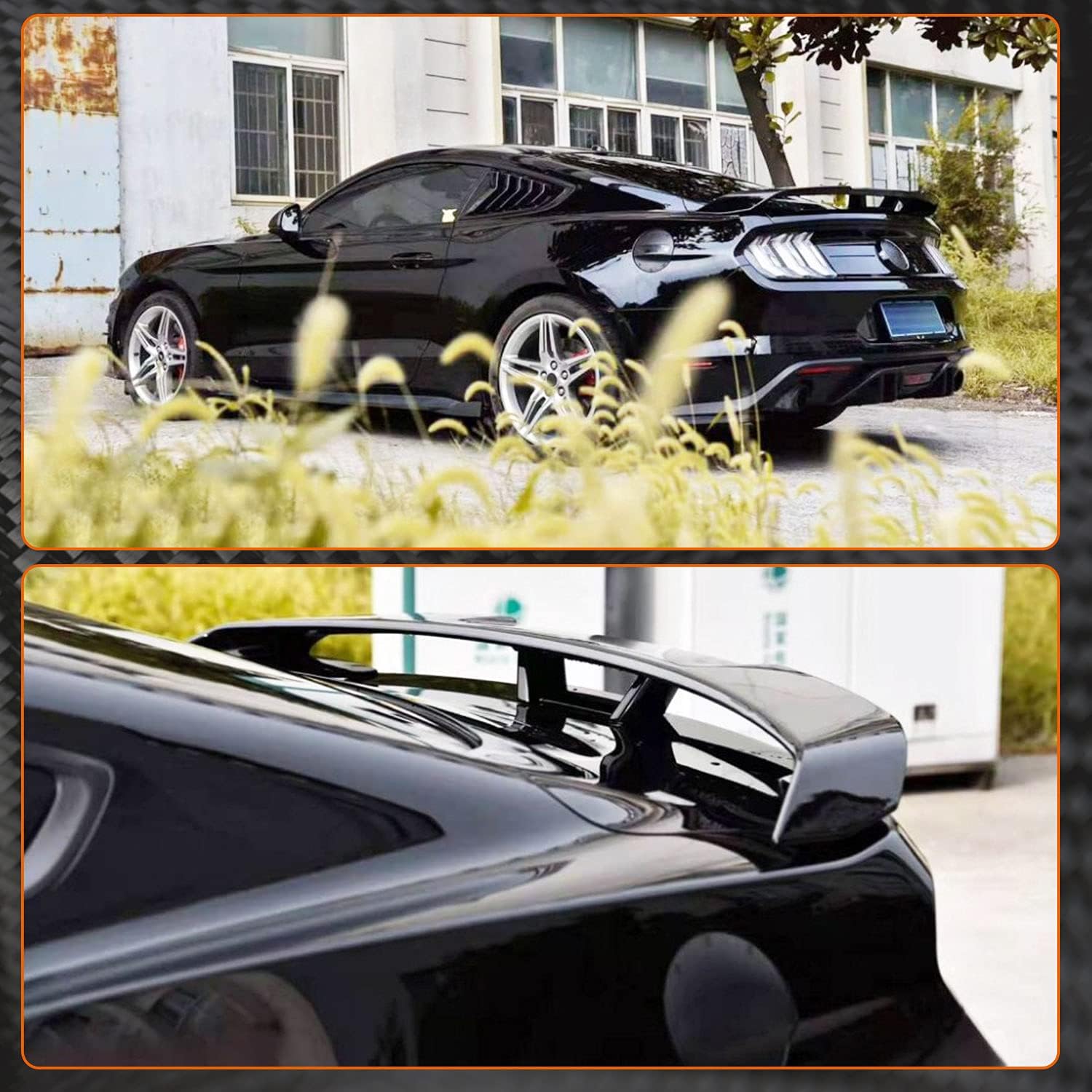 Carbon Fiber Trunk Spoiler Fits for Ford Mustang GT Coupe 2015-2019 Factory Outlet Carbon Fiber CF Rear Boot Lid Highkick Wing Lip