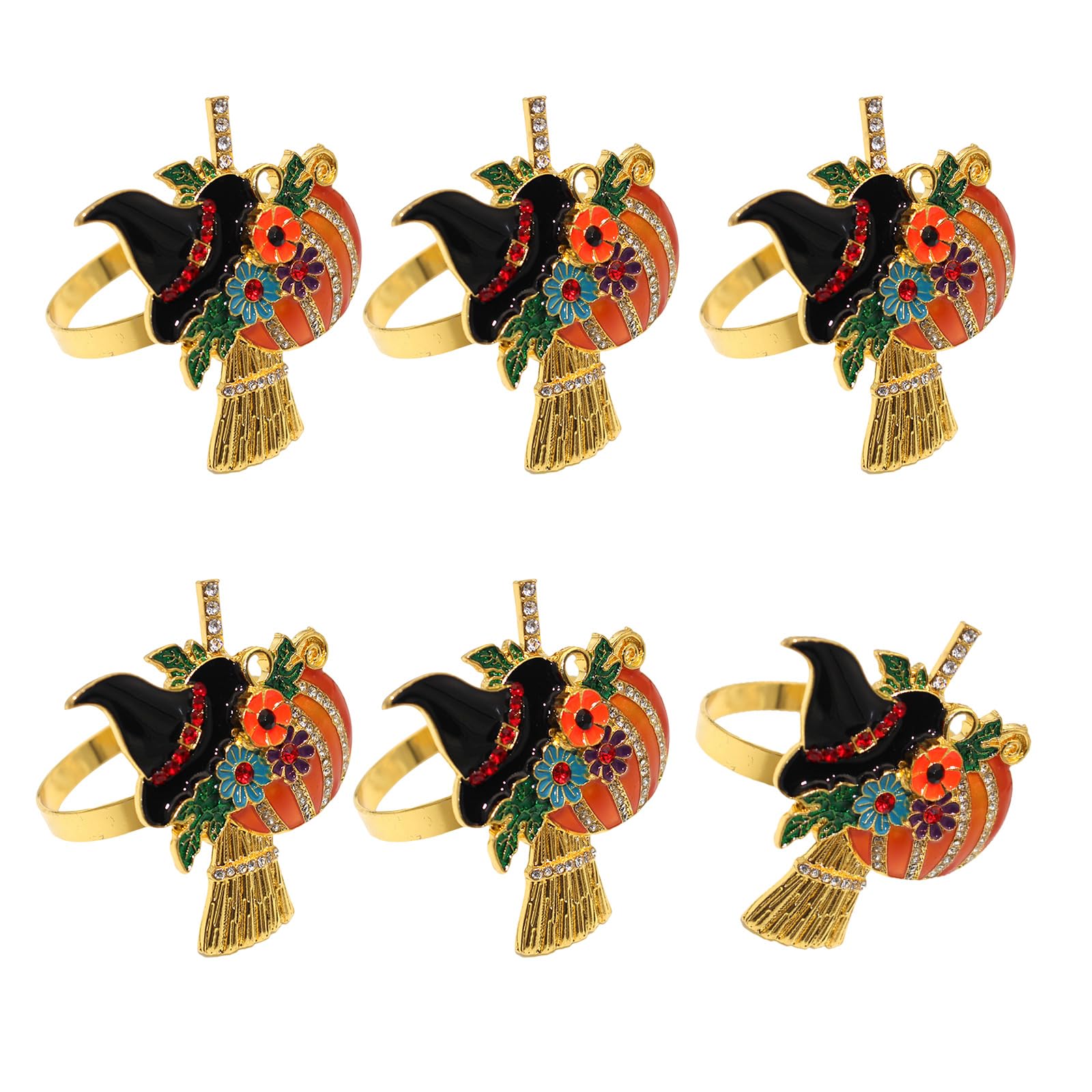 APGLSXY Black Necromancer Hat Napkin Circlets Metal Table Setting for Oriented Incidents Alloy Napkin for Dining