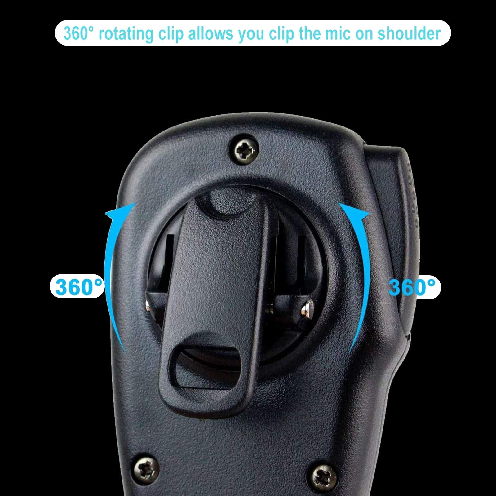 Retevis Mikrofon głośnikowy Walkie Talkie, 2-pinowy mikrofon przewodowy Kenwood, gniazdo 3,5 mm, kompatybilny RT24 RT622 RT668 Baofeng GT-5R UV-5R BF-888S Kenwood YAESU Thunderpole TX CB Radio (1 szt