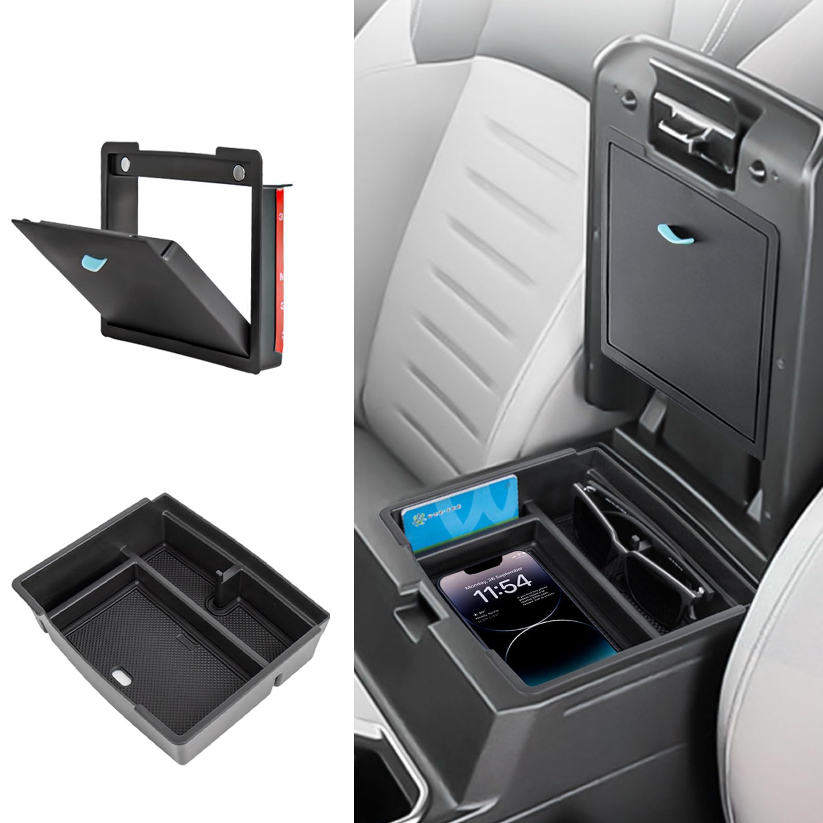 Photo 1 of ***MISSING PARTS***
Neepiar 2PCS Center Console Organizer Tray Compatible with 2024 2025 2026 Toyota Tacoma Armrest Hidden Storage Box ABS Plastic Interior Accessories