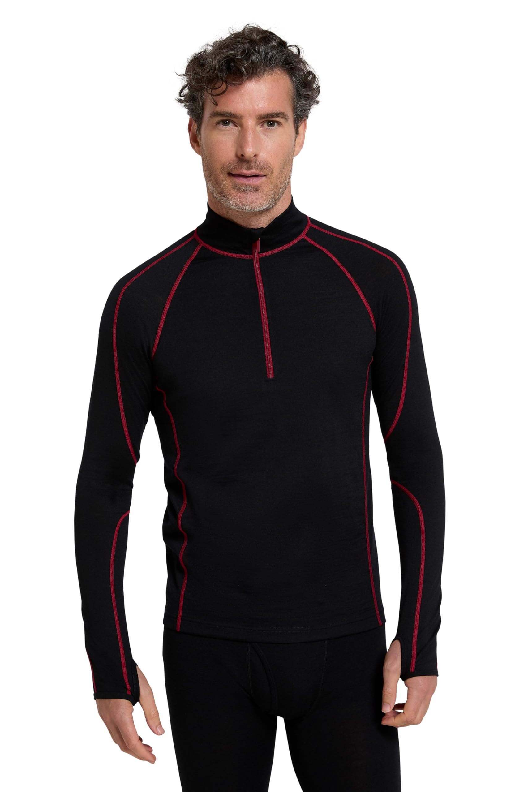 Asgard III Mens Merino Thermal Top - Red