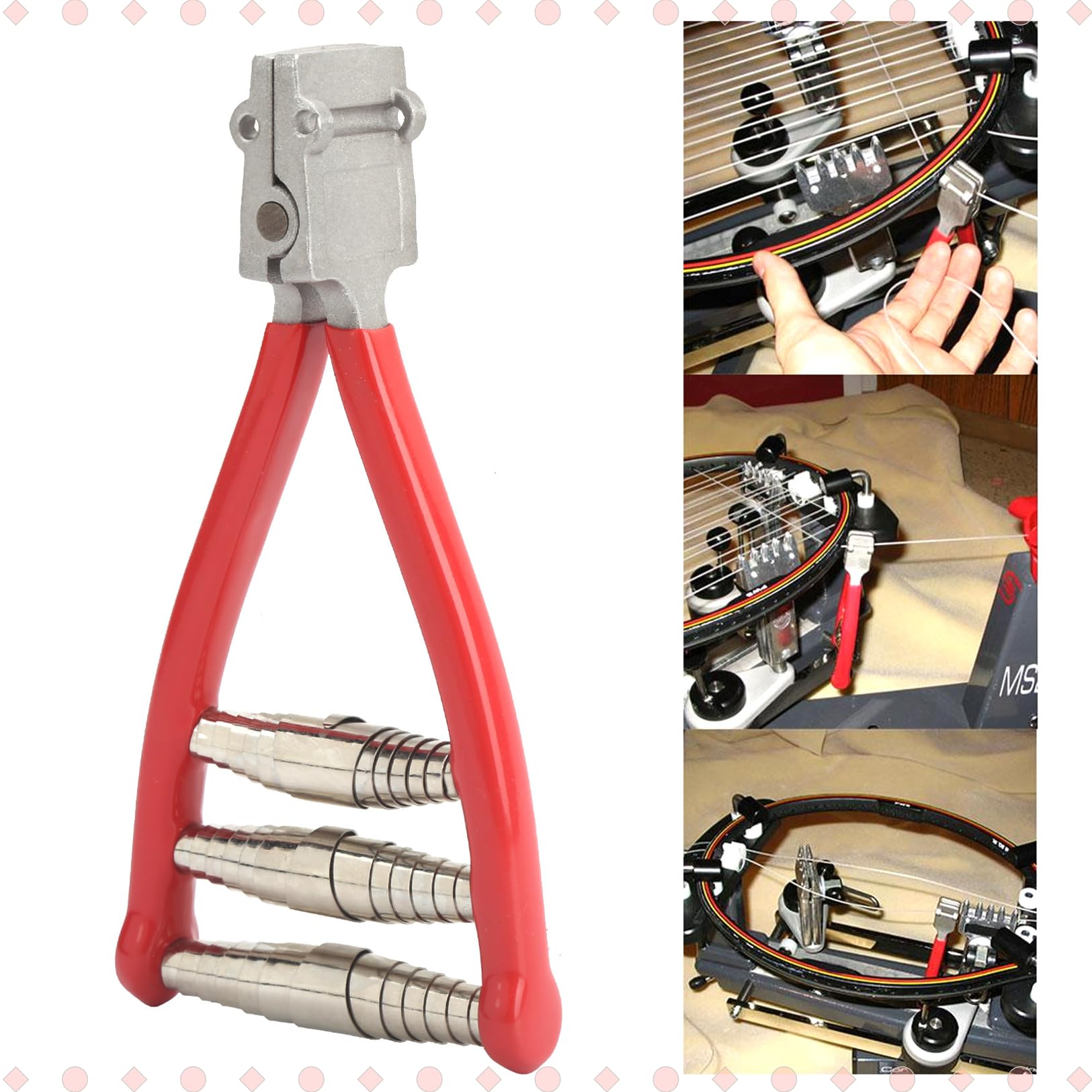 Pince à Corder à 3 Ressorts Racquet Stringer clamp pour Raquette de Tennis