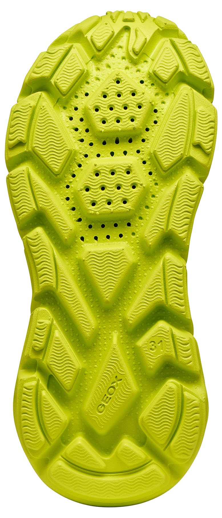 Geox J FLEXYPER Fast Boy Sneaker, Lime/Bianco, 33 EU