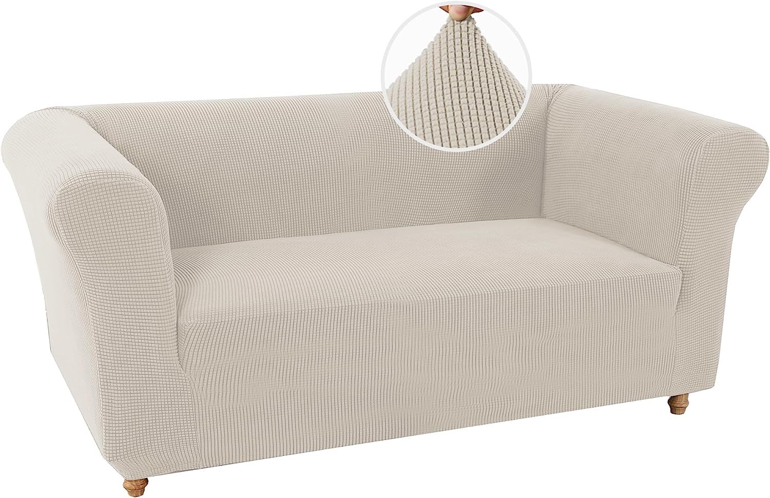 Wjhdwyd Fossi Chesterfield Stretch Sofa Cover Non-Slip Stain Resistant Stretch Sofa Slipcover 3 Seater Sofa Cover With Armrests Super Soft Fabric(,2 Posti)