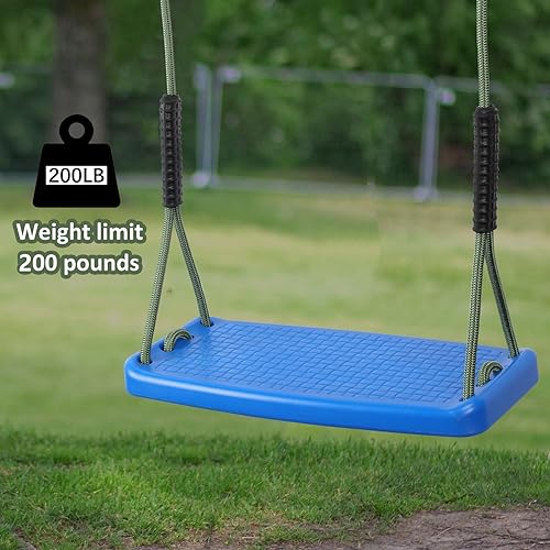 Miniatura 6 de Juego de columpio de plástico de repuesto resistente, con cuerda ajustable antideslizante para colgar columpio, accesorios para asiento de columpio