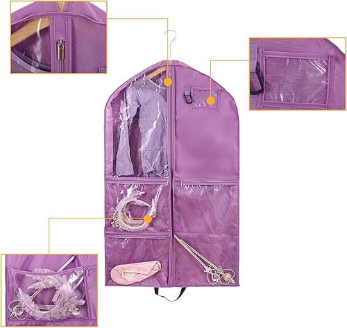 Miniatura 3 de Bolsa de ropa colgante impermeable, bolsas de ropa de 40 pulgadas para colgar ropa, bolsas de ropa para almacenamiento de viajes, bolsa de ropa de