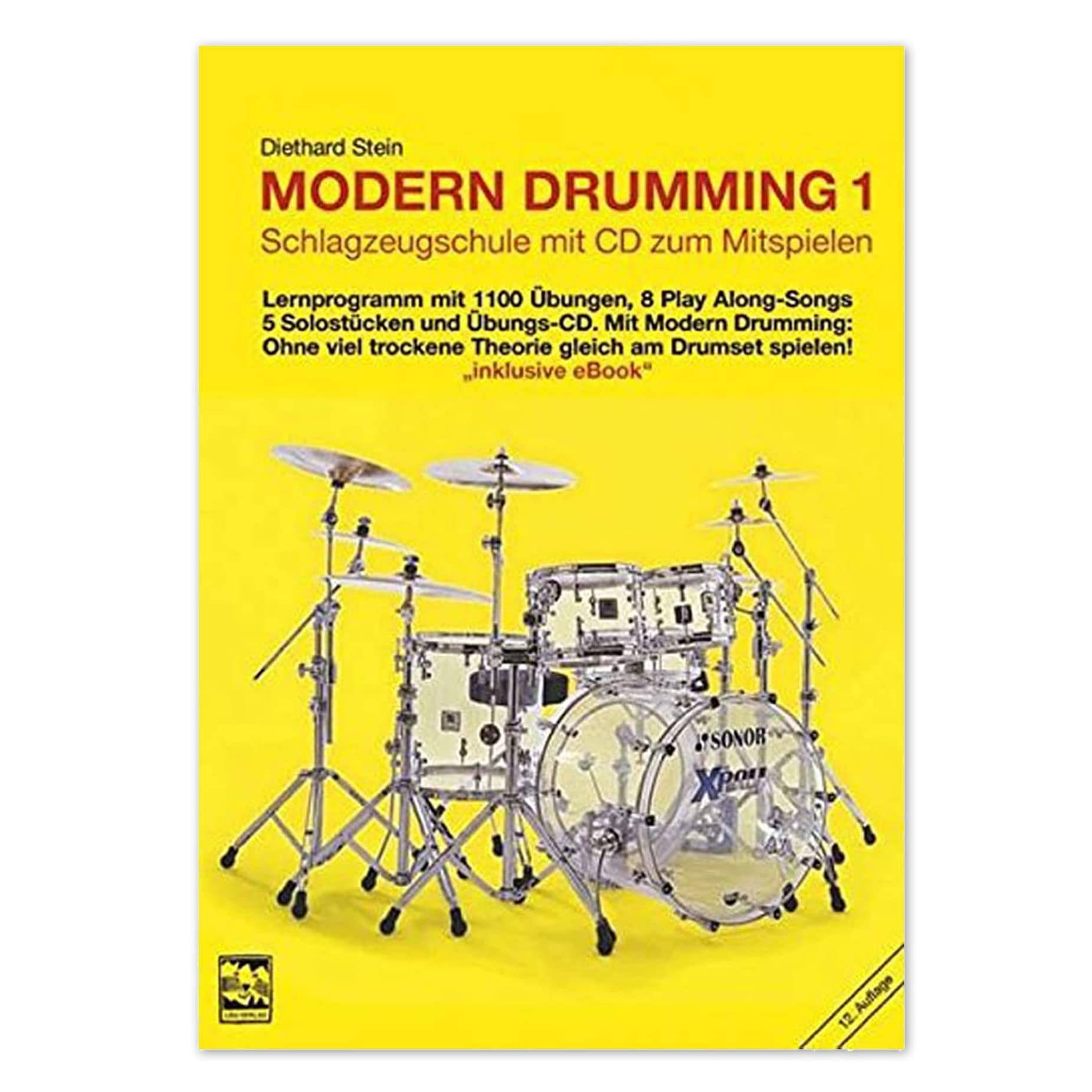 Schlagzeug Starterkit - Modern Drumming Band 1 Schlagzeugschule + Glowing Drumsticks