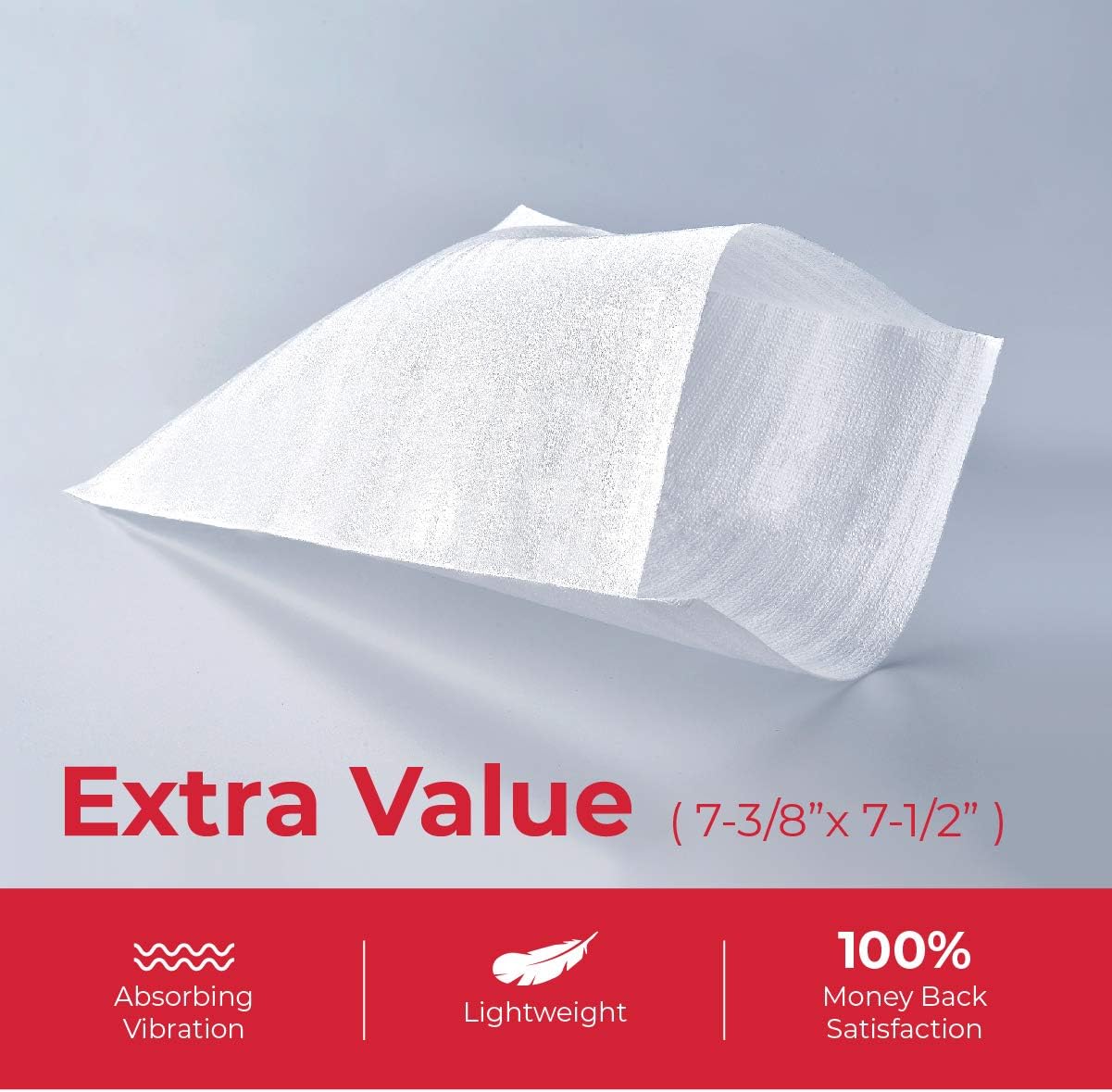 enKo (25-Pack) 7-3/8 x 7-1/2 Inch Foam Wrap Cup Pouches for Moving Shipping Packing Supplies
