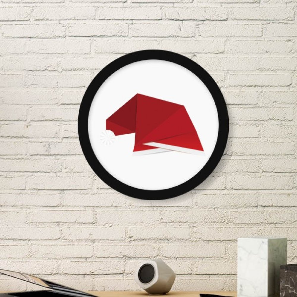 Cadre photo rond en bois rouge et noir pour égayer un petit espace de bureau