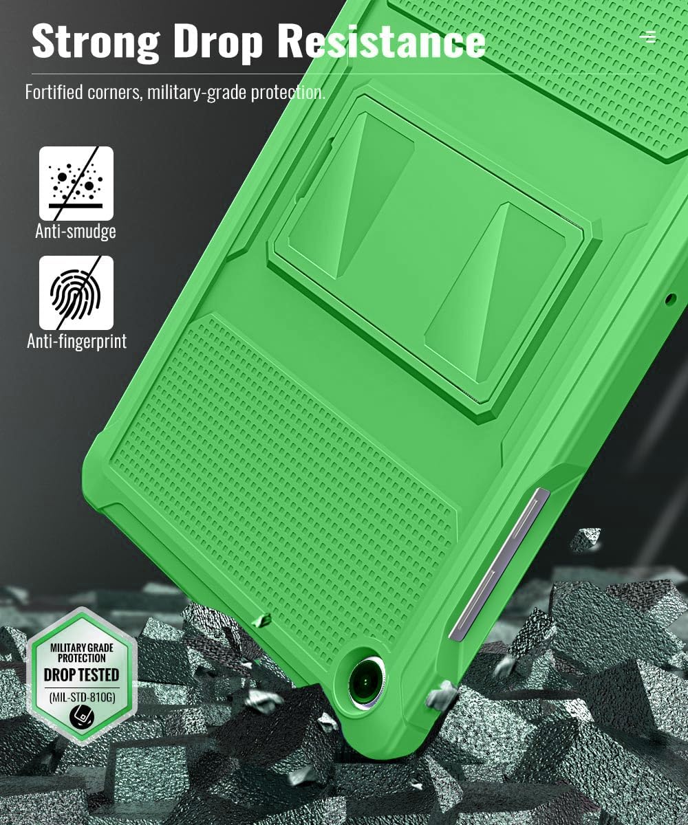  Shockproof Case Fit Samsung Galaxy Tab A11+ Plus/ A9+ 11 Inch | Full Body Rugged Stand Back Cover with Built-in Screen Protector for Galaxy Tab A11+/ A9+ Tablet, Forest Green thumbnail