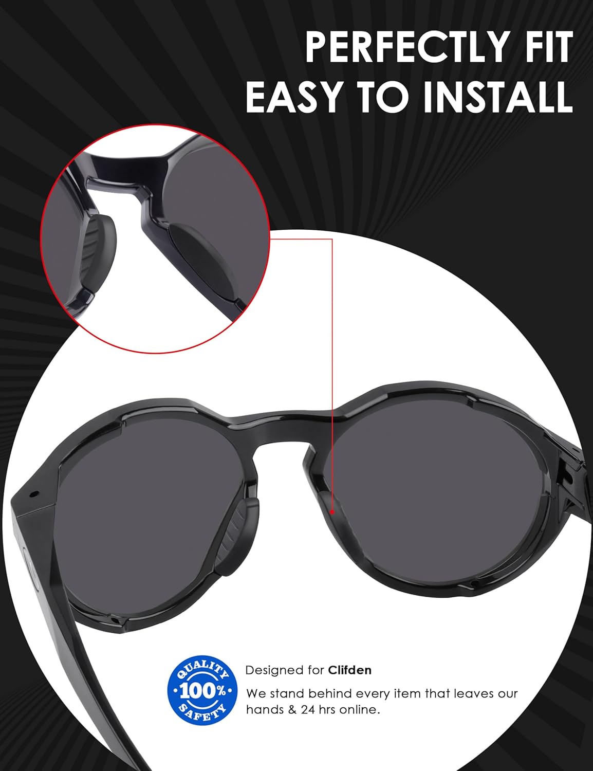 BLAZERBUCK Replacement Nose Pads Nose Piece for Oakley Clifden OO9440 Sunglasses - Image 2