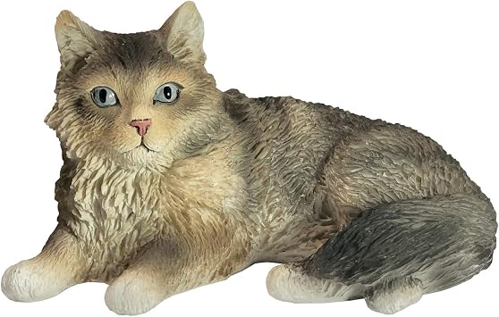 Sandicast صغير الحجم بني Tabby Maine Coon Cat Sculpture
