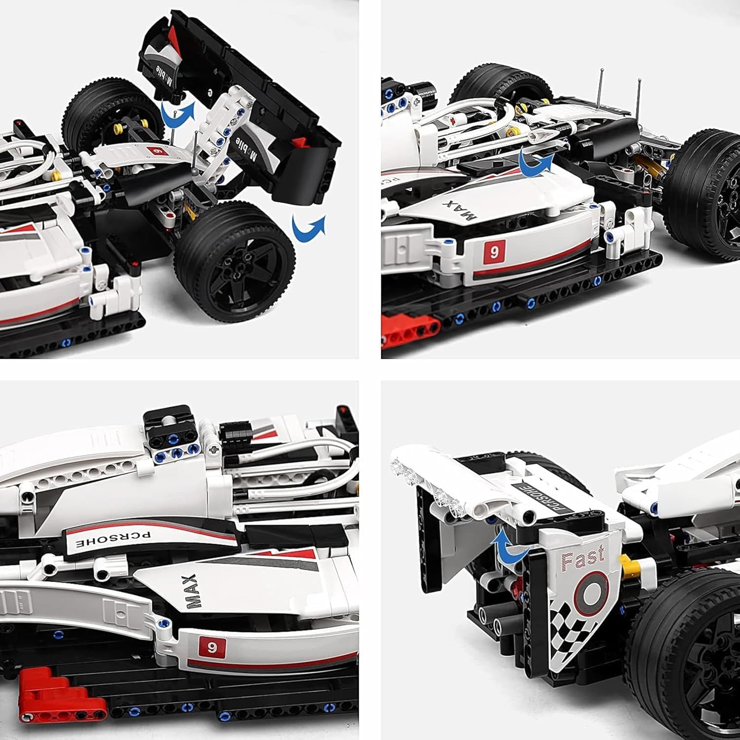 Mould King 13117 Technik Sports Car Model, Racing Car Building Blocks Kit, 1235 Pcs Collectible Set for Adults, Display Model for Home or Office Décor(Static Version)
