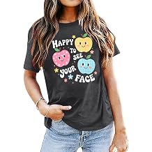 LUKYCILD Teacher Shirt Women First Day of School Shirts Progress Over Perfection Tee Casual Teacher Life Short Sleeve T-Shirt