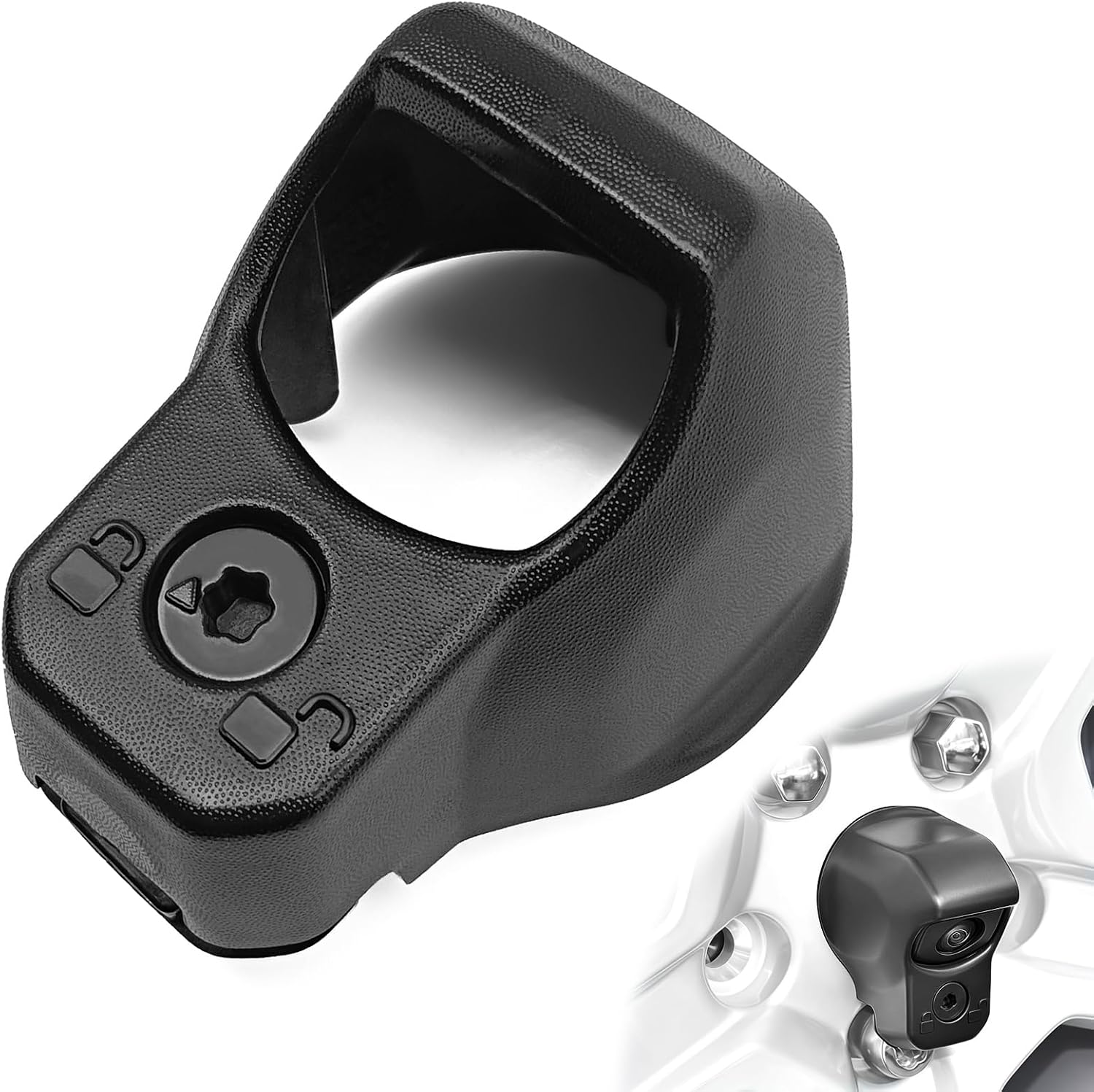 Backup Camera Bezel Trim Rear View Camera Cover Case Black Aluminum Wheels OE Style Backup Park Assist Camera Bezel Cover Trim 68301879AB Compatible with Jeep Wrangler JL JLU 2018-2024