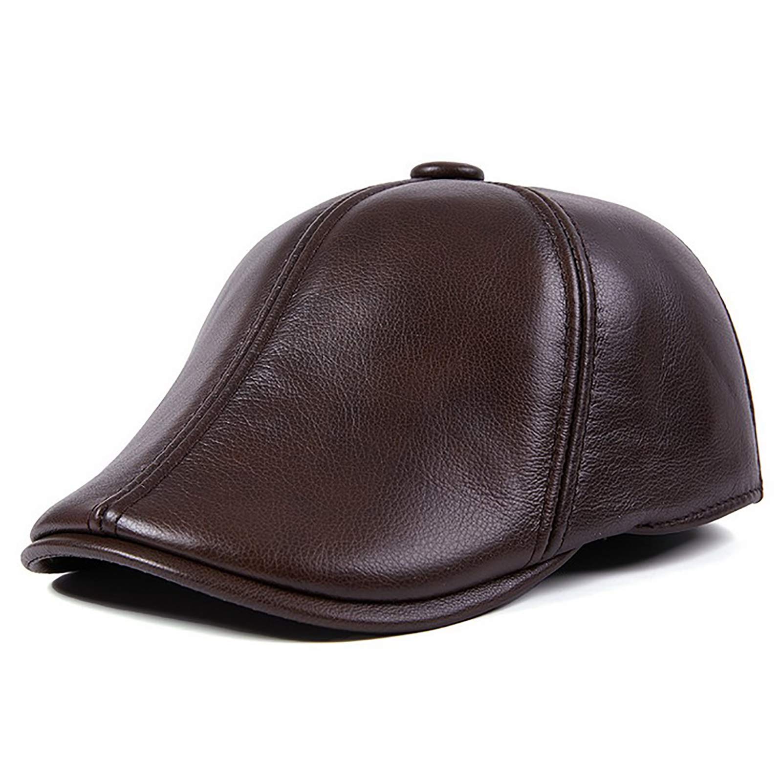 G&F Uomini Pelle Berretto Cappello Golf Regolabile Cappello Strillone Inverno 55-60 Cm