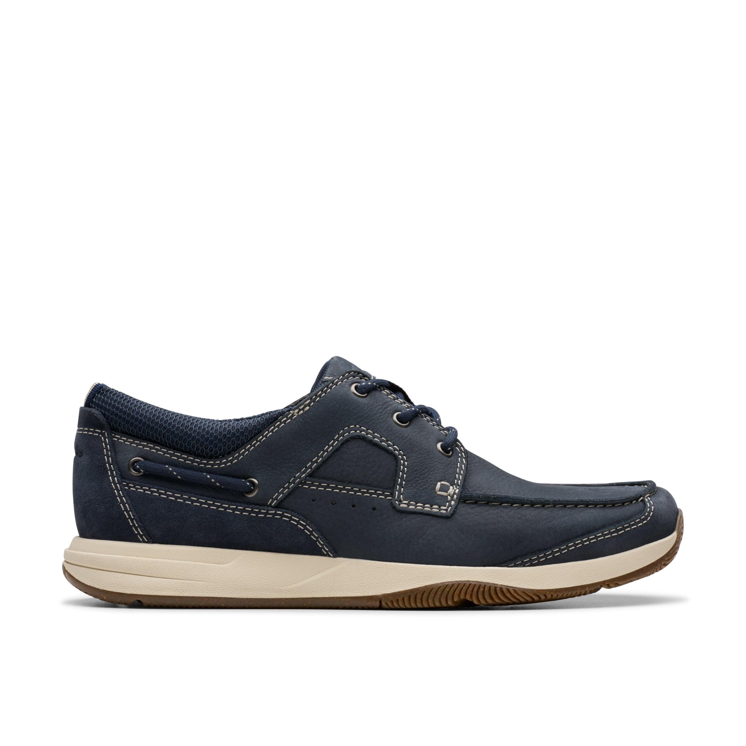 Clarks Sailview Lace Mens Taupe Nubuck, 9.5