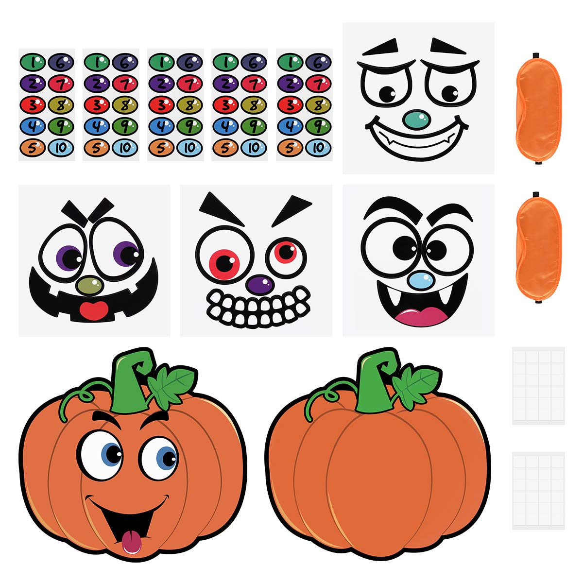 Amazon.com: Toyvian Halloween Pumpkin Game Stickers Pin The Nose on The  Pumpkin Game Halloween Party Favor Stickers : Toys & Games