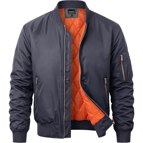 MAGNIVIT Men's Bomber Jacket Fall Winter Military Jacket and Coats Outwear