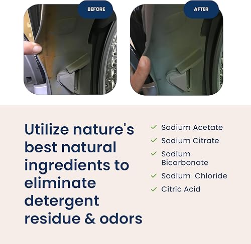 Miniatura 8 de Truly Free Limpiador y desodorante para lavadora de lavandería  Limpiador de carga superior y carga frontal para suciedad, moho, removedor de olores