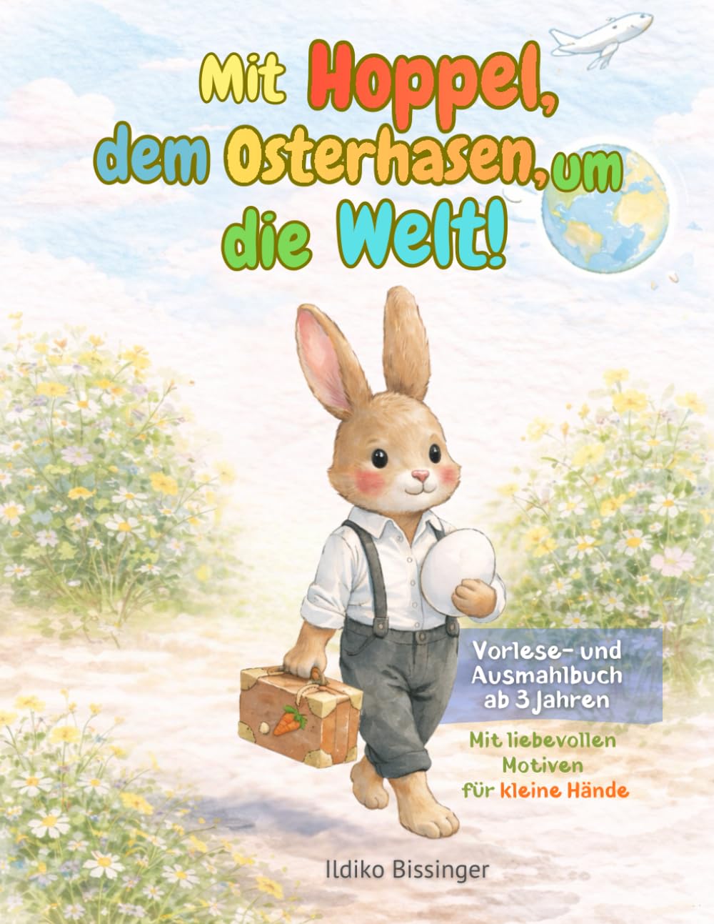 Mit Hoppel, dem Osterhasen, um die Welt!: Eine Osterreise zum Lesen, Staunen und Ausmalen