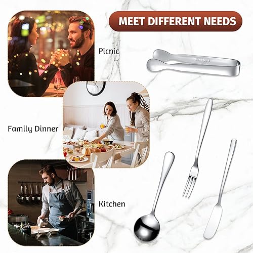 Miniatura 6 de Juego de 35 cuchillos esparcidores de mantequilla de queso, accesorios de charcutería, cuchillos esparcidores de acero inoxidable, tableros de