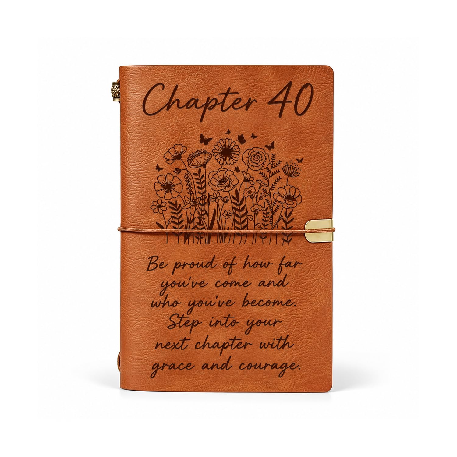 VIZIVOLT 40th Birthday Gifts for Women Men, PU Leather Notebook Journals for Women, 1986 Birthday Gifts for Women Men Mum Dad Friend Brother Husband Wife Teacher, Turning 40 Notebook Present