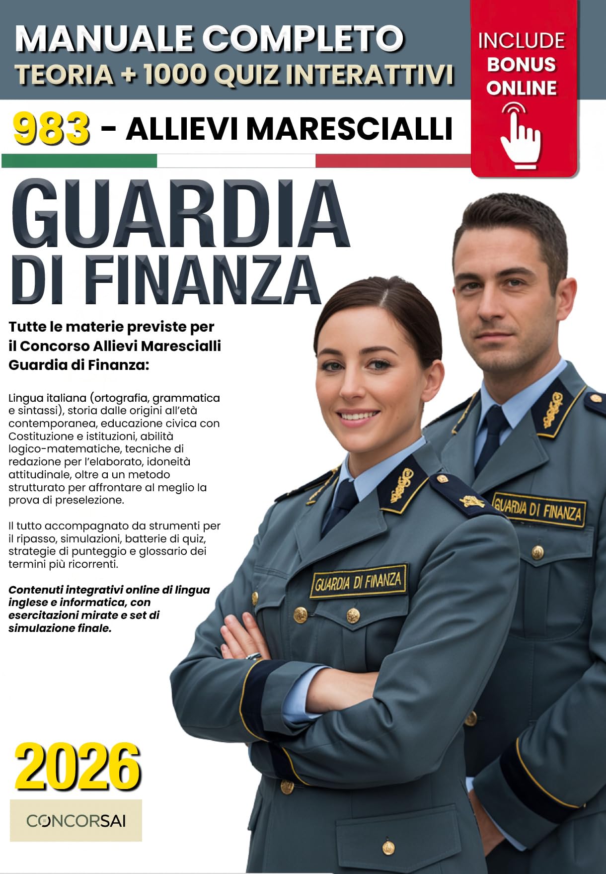 Concours Guardia di Finanza livre de préparation avec test logique
