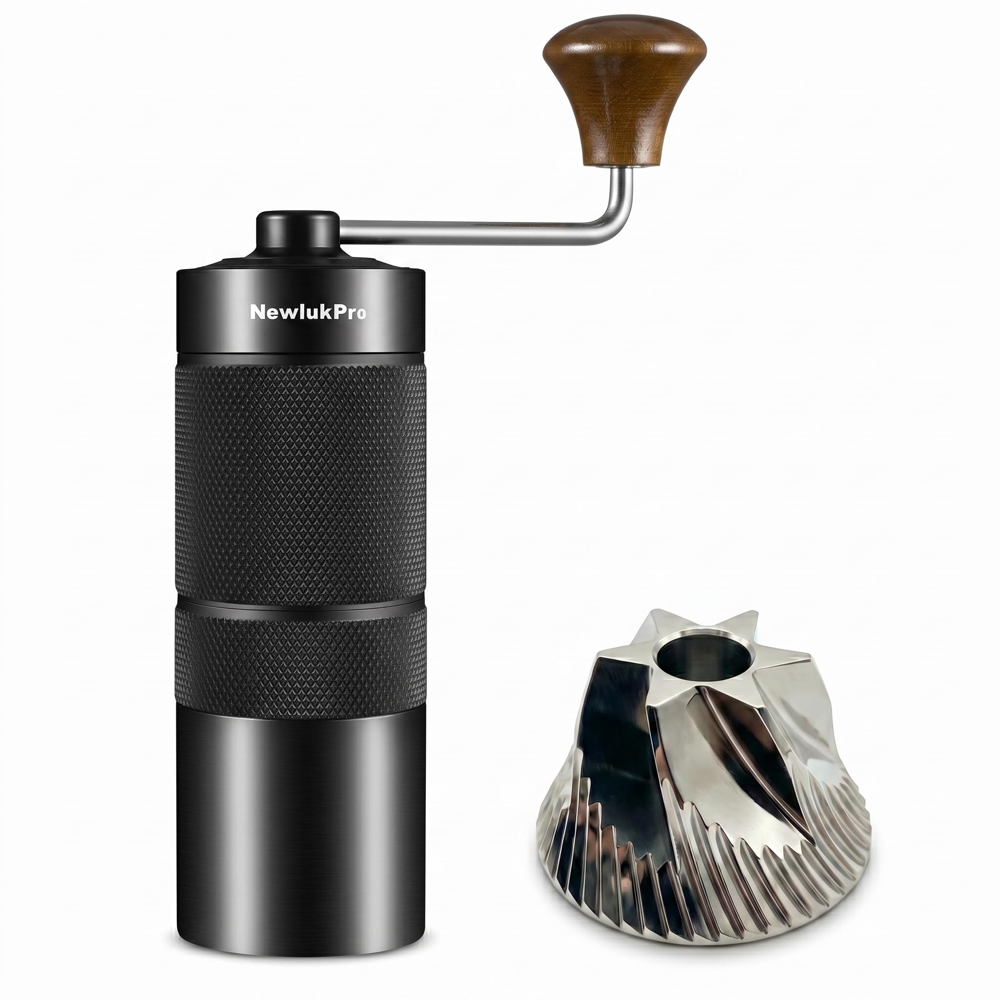 Molino Manual de Café Newlukpro M6 - Capacidad 25g, Núcleo de Molienda Hexagonal Afilado, Portátil para Café Concentrado