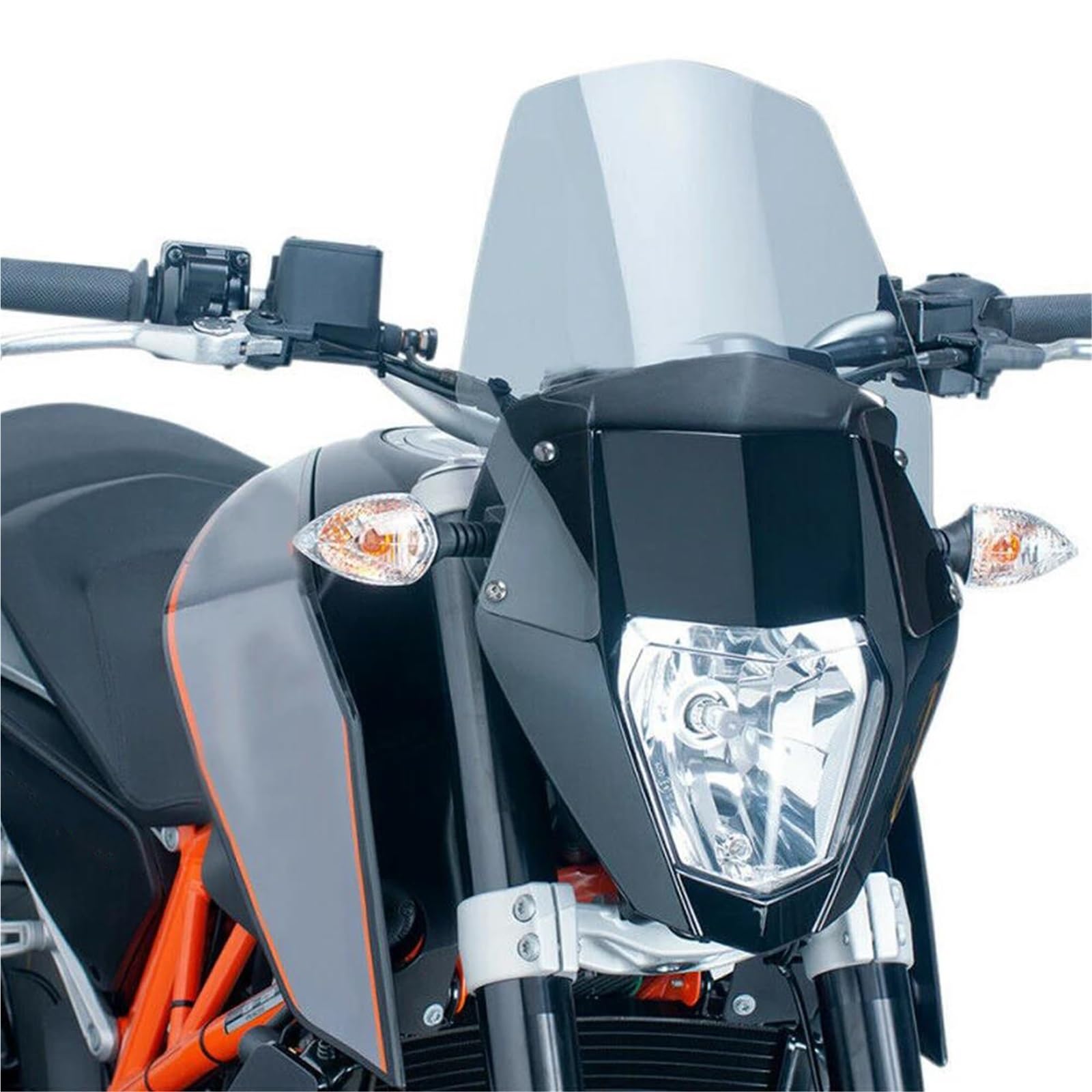 Dla 690 Duke 2012-2018 Motocyklowa Szyba Przednia Osłona Ekranu Deflektor Wiatrowy Przedłużenie szyby motocykla(A)