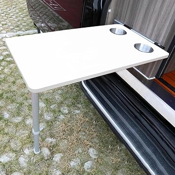 RV Dinette Table Folding Wall Desk with White Adjustable Brackets, Wall Mounted Desk Computer Workstation Multifunctional TableWhite