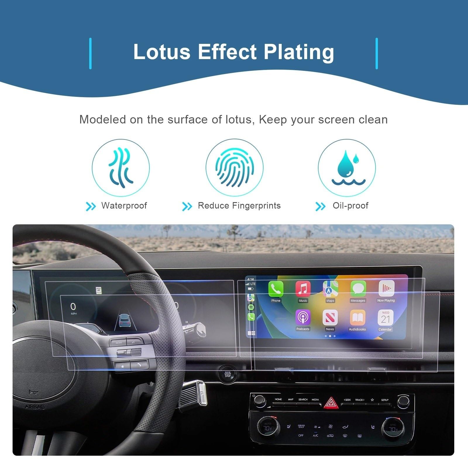 Protector Pantalla Navi Película Para Hyundai Para Tucson NX4 2024 2025 2026 Vidrio Templado Navegación De Coche LCD Instrumento Protector Pantalla Accesorios Automóvil