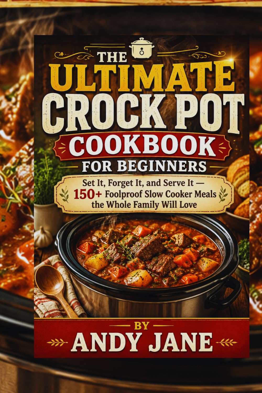 THE ULTIMATE CROCK POT COOKBOOK FOR BEGINNERS: Set It, Forget It, and Serve It — 150+ Foolproof Slow Cooker Meals the Whole Family Will Love"