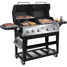 Redlife 3-Burner Propane Gas Grill & Griddle Combo, 54,000 BTU