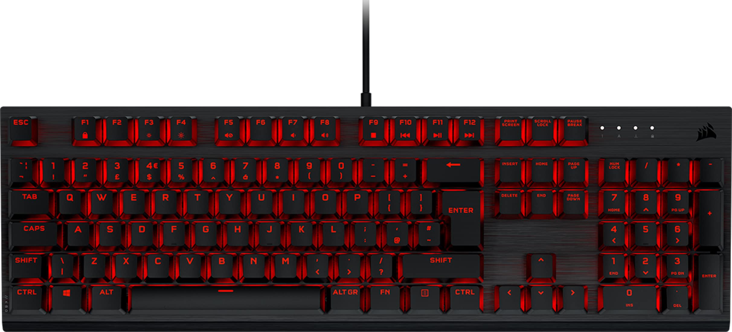 CORSAIR K60 PRO Mechanical Wired Gaming Keyboard – CHERRY MV Linear Switches – Durable Aluminium Frame – iCUE Compatible – QWERTY UK – PC, Mac, Xbox – Black