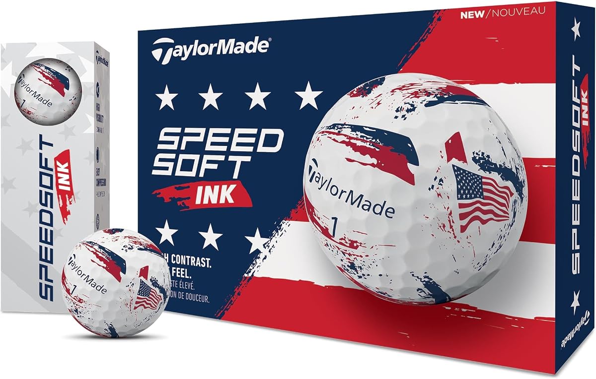 Pelotas de golf TaylorMade SpeedSoft, máxima distancia con tacto ultrasuave, perfectas para fuera del tee y alrededor del green
