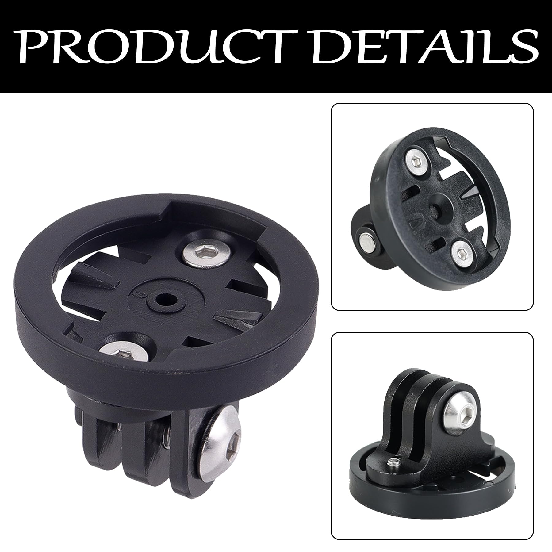 Supporto per fotocamera per bici/moto/motore, supporto per fotocamera per GoPro computer adattatore maschio per Garmin Supporto per fotocamera per bici/moto/motore, supporto per fotocamera per GoPro computer adattatore maschio per Garmin