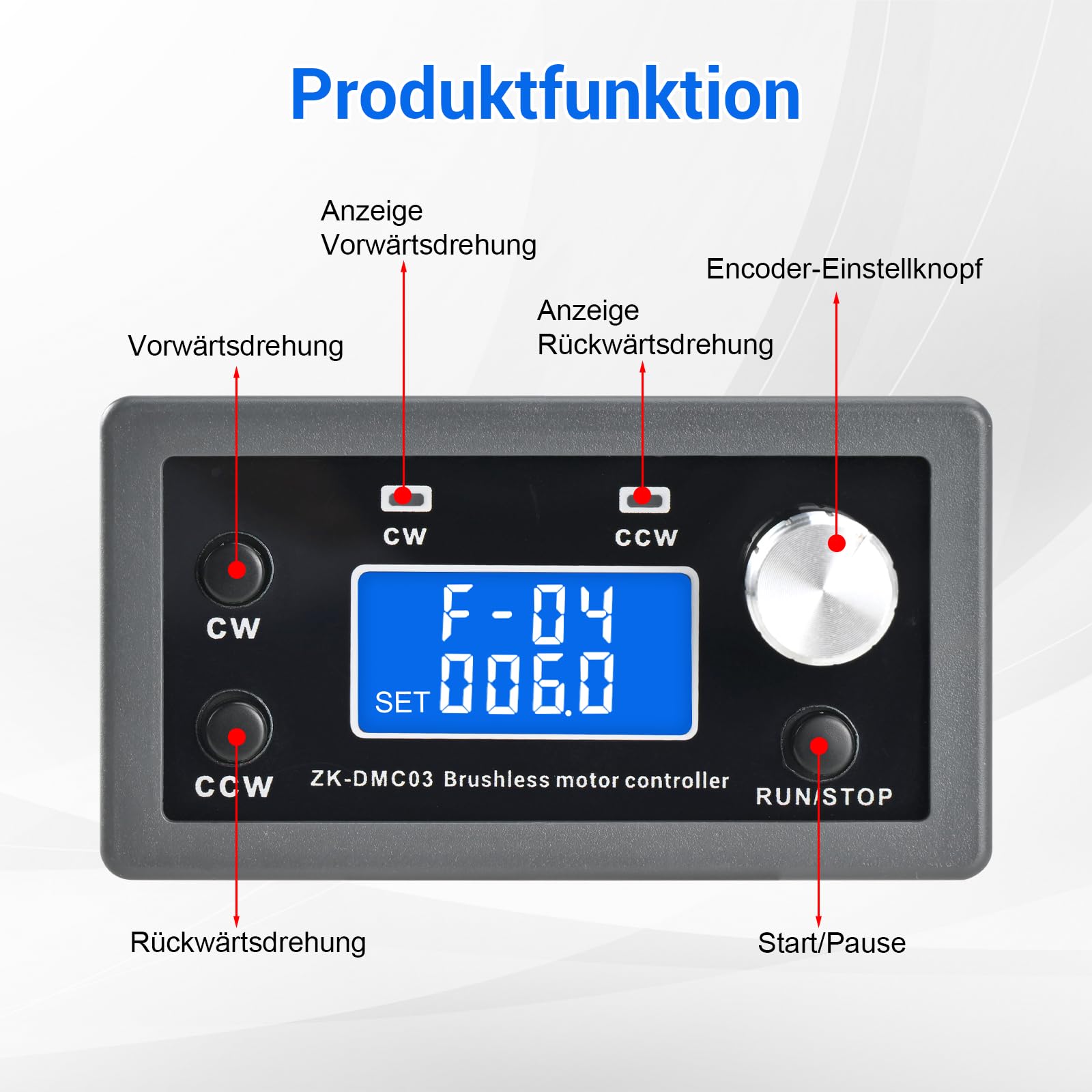 Controller motore brushless senza sensore, 12-30 V DC 10 A, 23 modalità di movimento, controllo della velocità, avanti/indietro, modulo di controllo per elettronica fai da te, pompa, ventola e