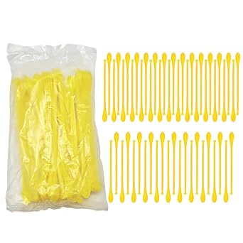 50 Pcs Lab Double-Headed Plastic Micro Measuring Spoons Mixing Spoon