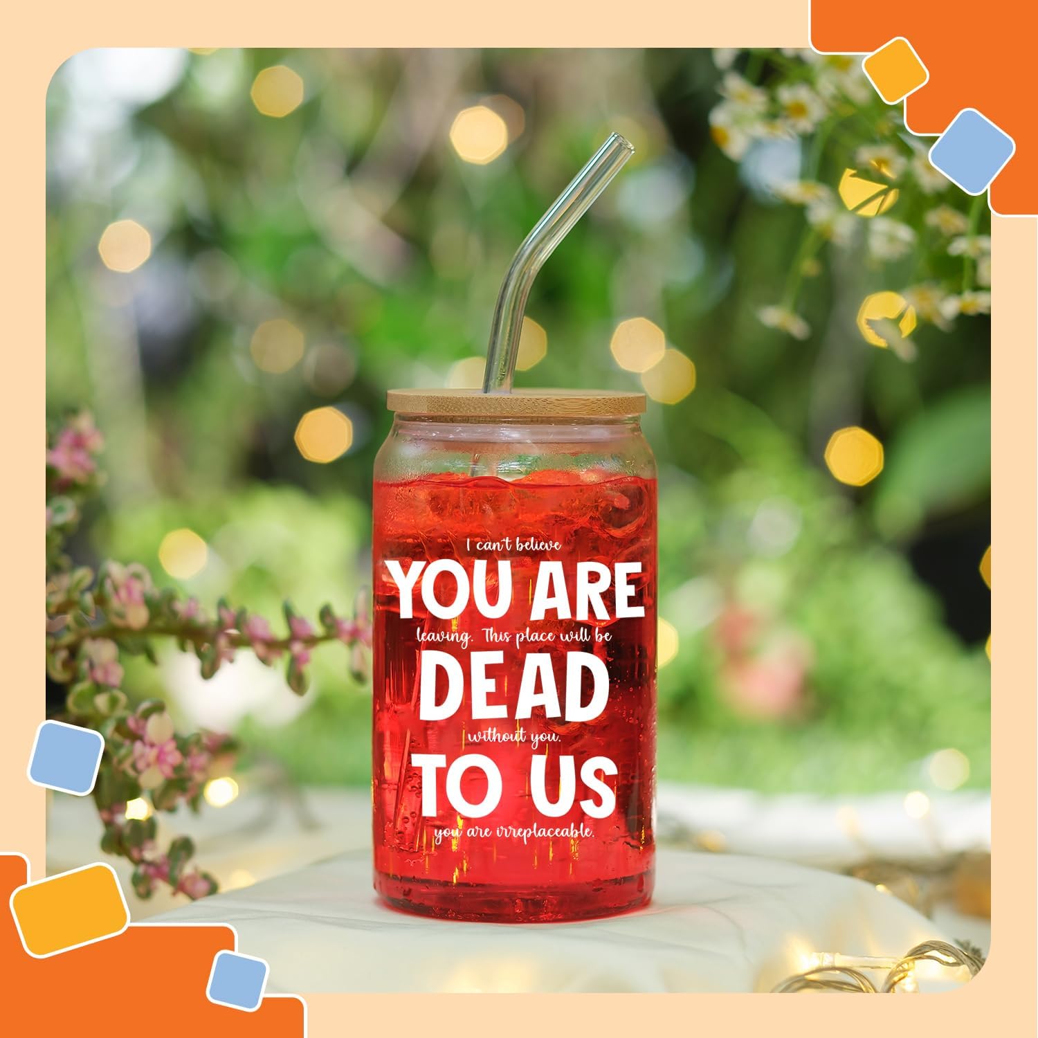 NewEleven Coworker Leaving Gifts - Gifts For Coworker Farewell, Going Away, Goodbye, New Job - Good Luck Presents For Friends, Boss, Women, Work Bestie – 16 Oz Coffee Glass - Image 3