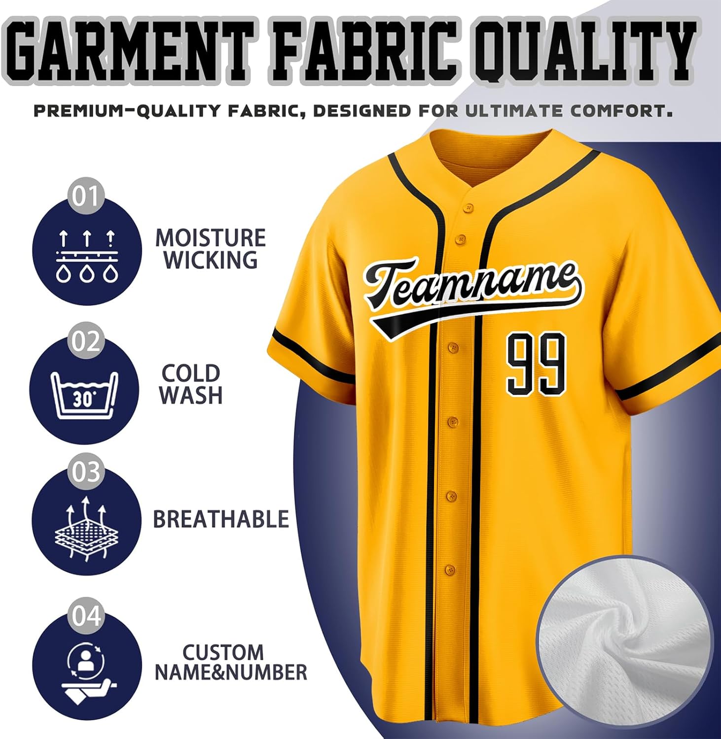 Custom Baseball Jersey Customized Team Shirt Personalized Name Number Logo Sports Uniform for Men Women Youth - Image 2