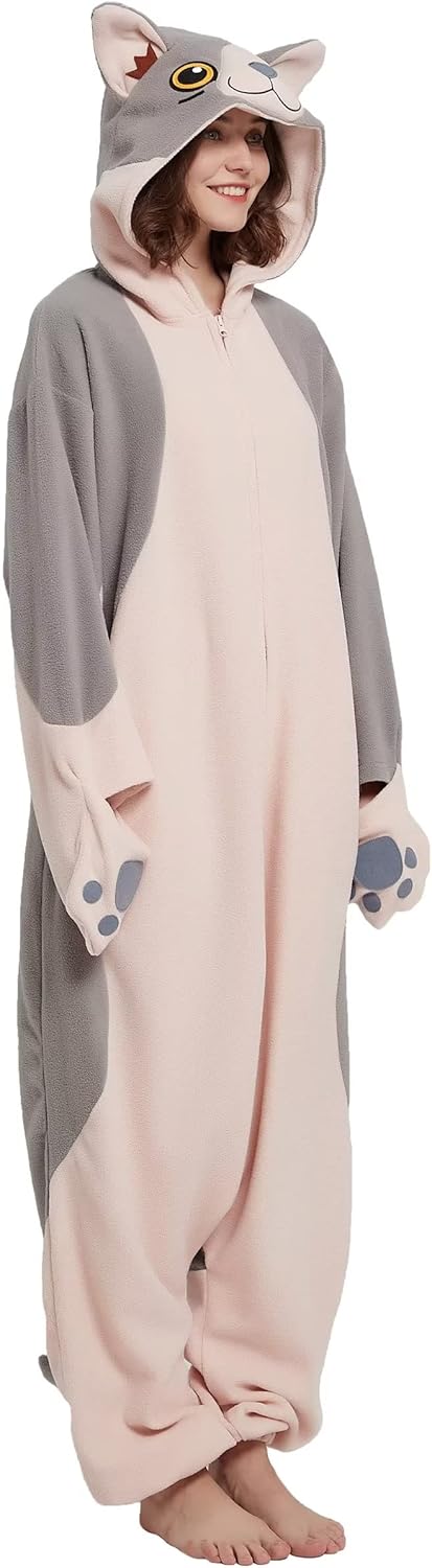 DarkCom Sphynx Cat Onesie Halloween Costume One Piece Unisex Adult Pajamas Women Men Sleepwear Christmas Pajamas - Image 3