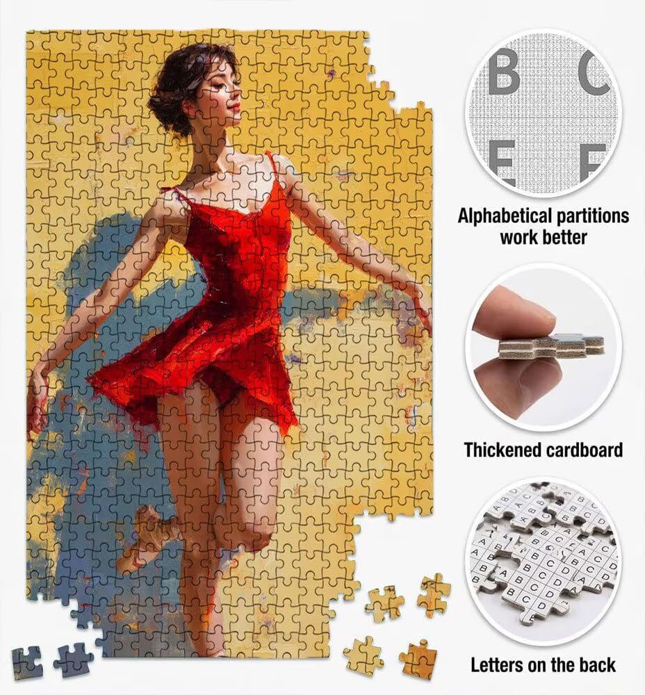Damskie Czerwona Spódnica, Klasyczne Puzzle 2000 Sztuk Dorosłych BLQSBGA7-178