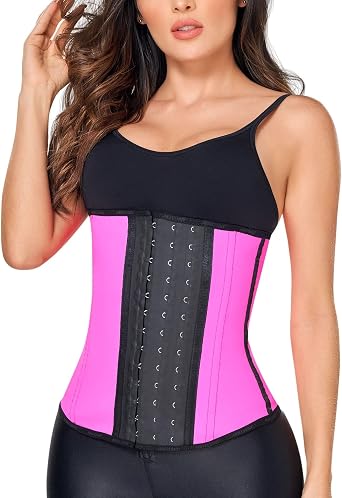 Ann Chery Corset Waist Trainer for Women - Colombian Waist Cincher - 3 Hook Latex Body Shaper Pink