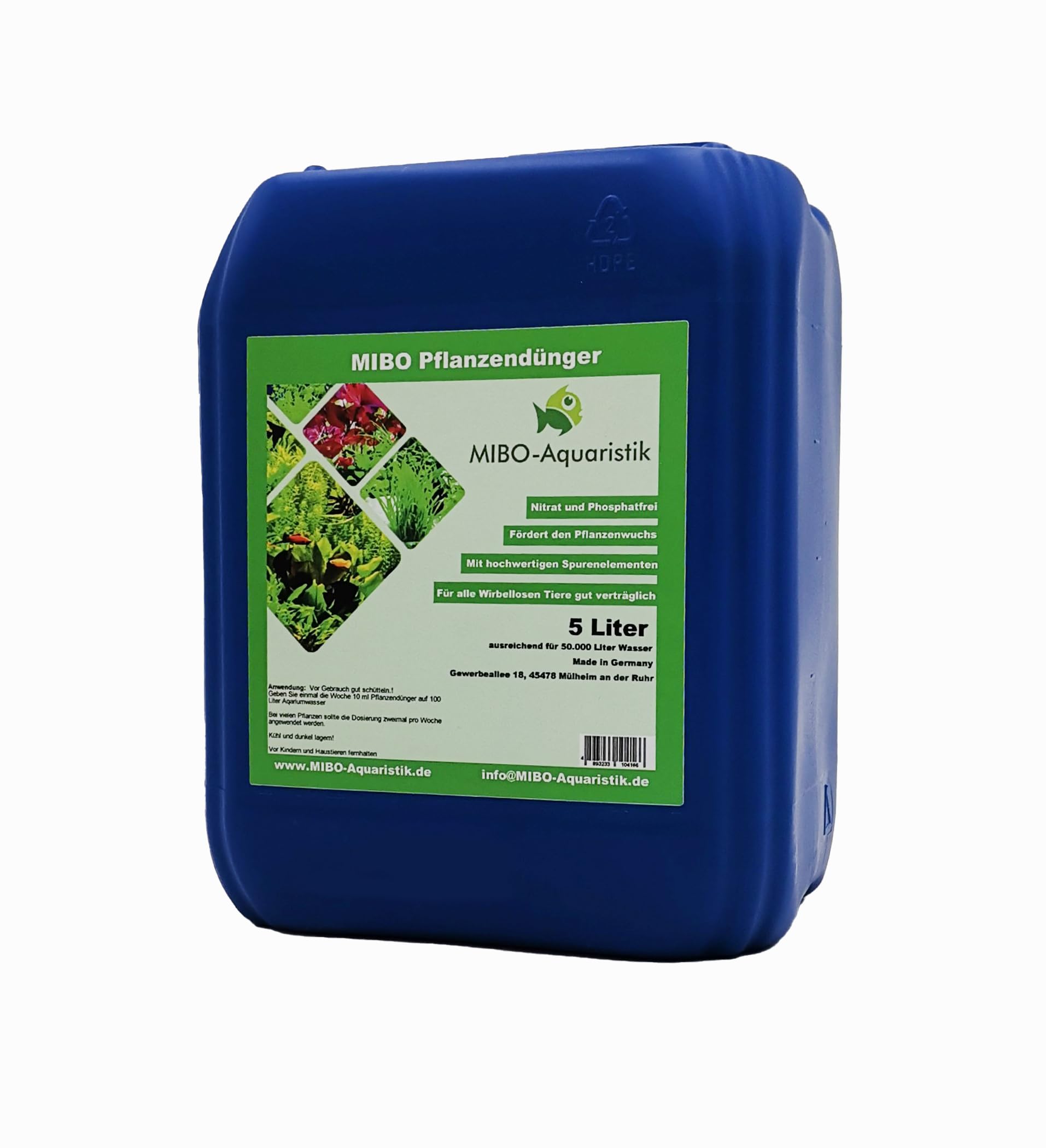 MIBO Pflanzendünger Spar Set 3x 5000ml Aquariumdünger bestehend aus 1x5000 ml Pflanzendünger, 1x5000 ml Kohlenstoffdünger und 1x5000 ml Eisendünger Neu!