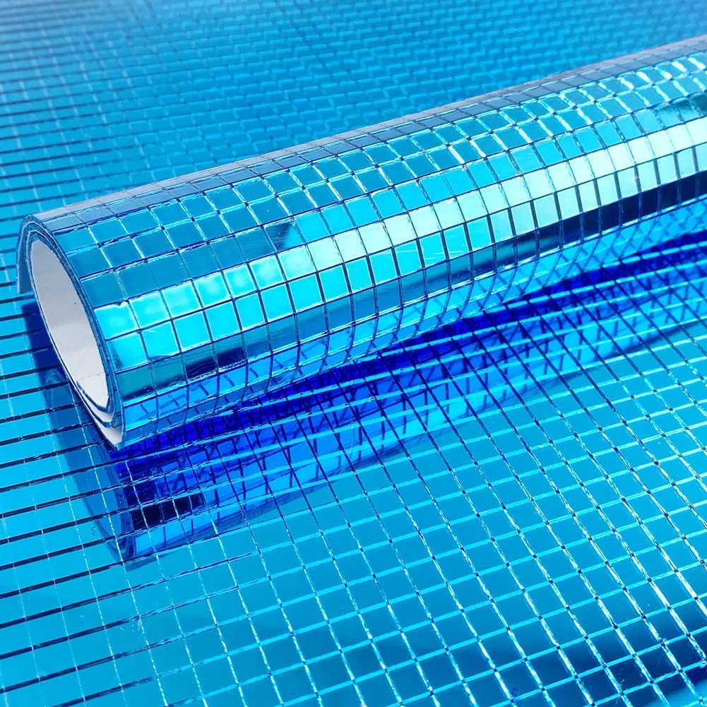 Emoyi SelfAdhesive 4800 Pieces Blue Glass Mirror Mosaic Tiles Mosaic