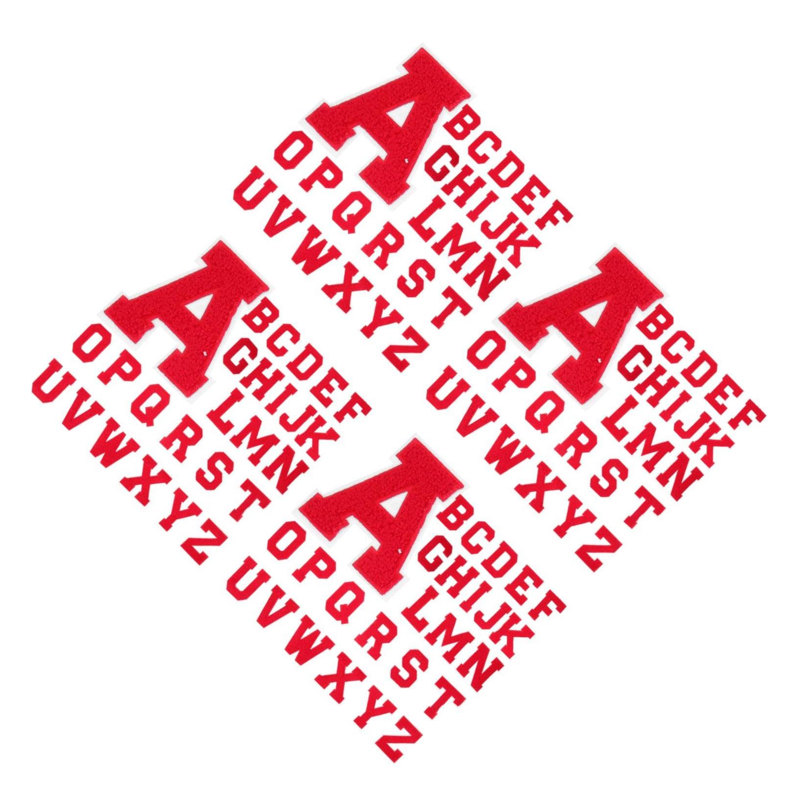 Artibetter Parches De Logotipo Bordados Con Letras Para Ropa Parches De Chenilla Para Coser Con Letras Parches Para Ropa Con Sombreros Chaquetas Adornos 26 piezas x 4