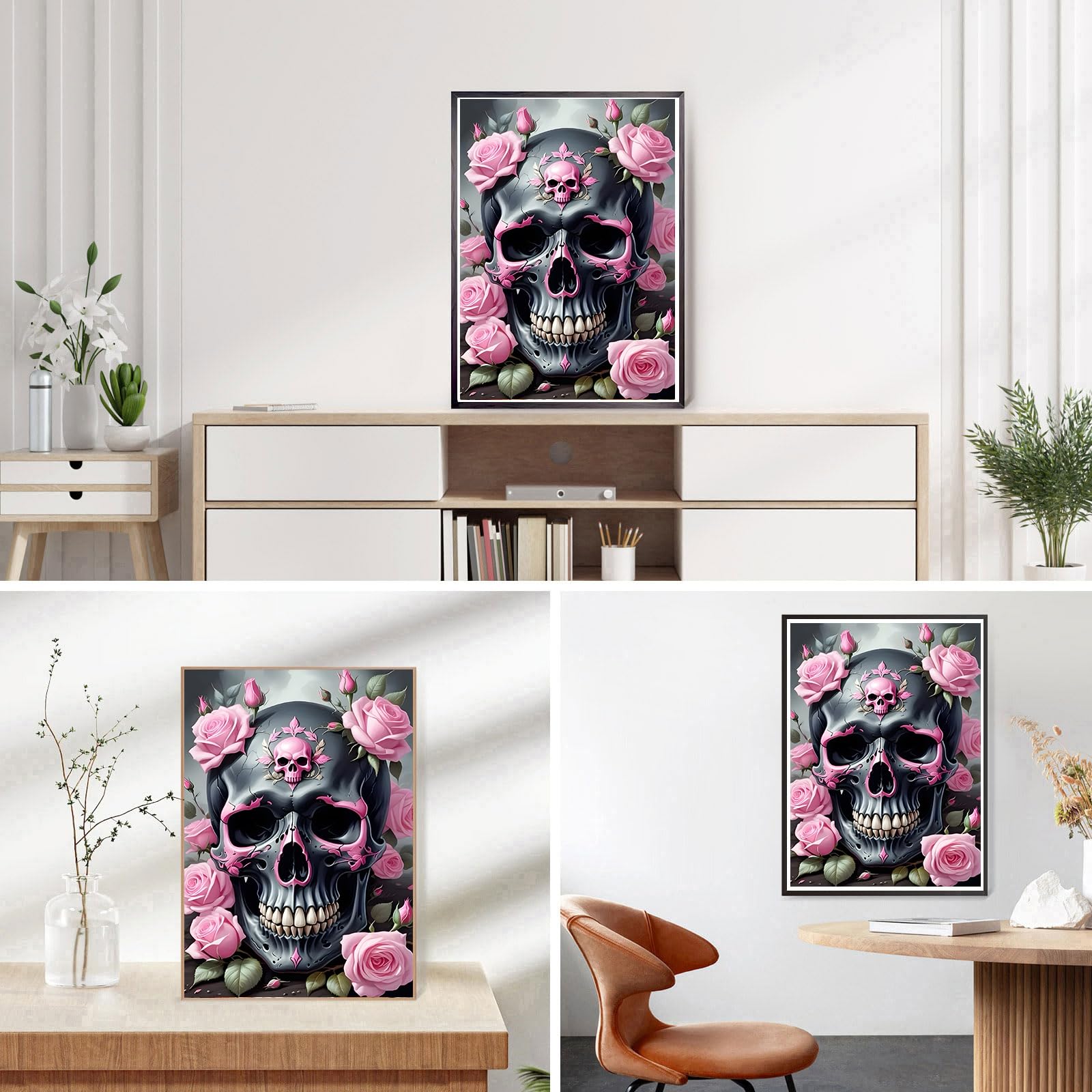 DCIDBEI 30 x 40 cm, 5D, 4 stuks, rond, diamond painting, pompoen, doe
